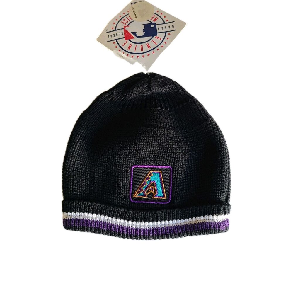 NWT Arizona Diamondbacks MLB Black Beanie Knit/ Cap Hat Drew Pearson Infant Size